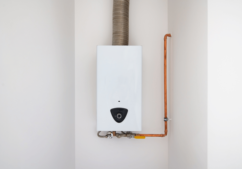 modern energy efficient water heater installation